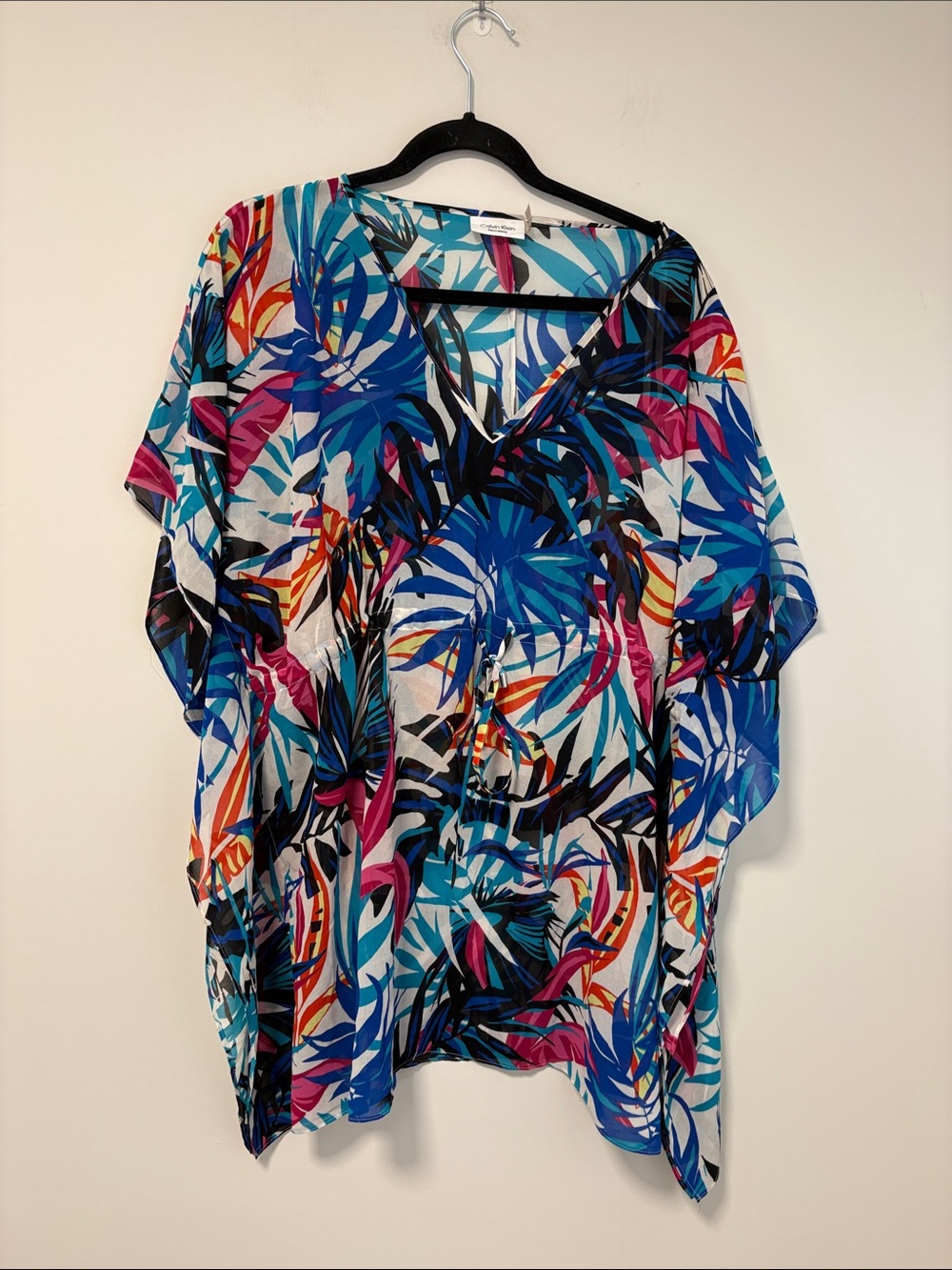 Calvin Klein Multicolor Tropical Leaf Swim Cover-Up